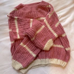 Pink Striped Sweater